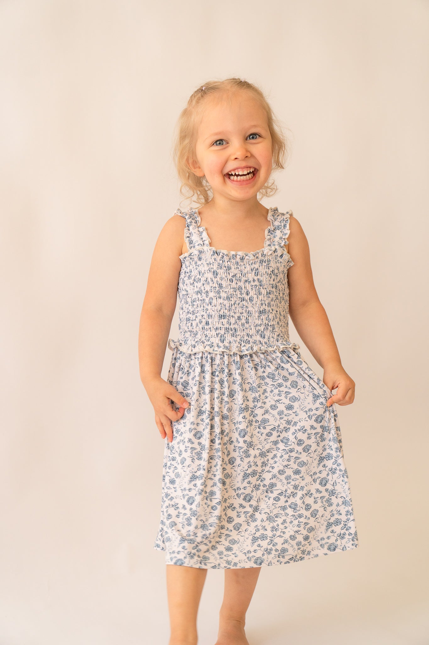 Vintage Floral | Bamboo Toddler Twirl Daywear Dress