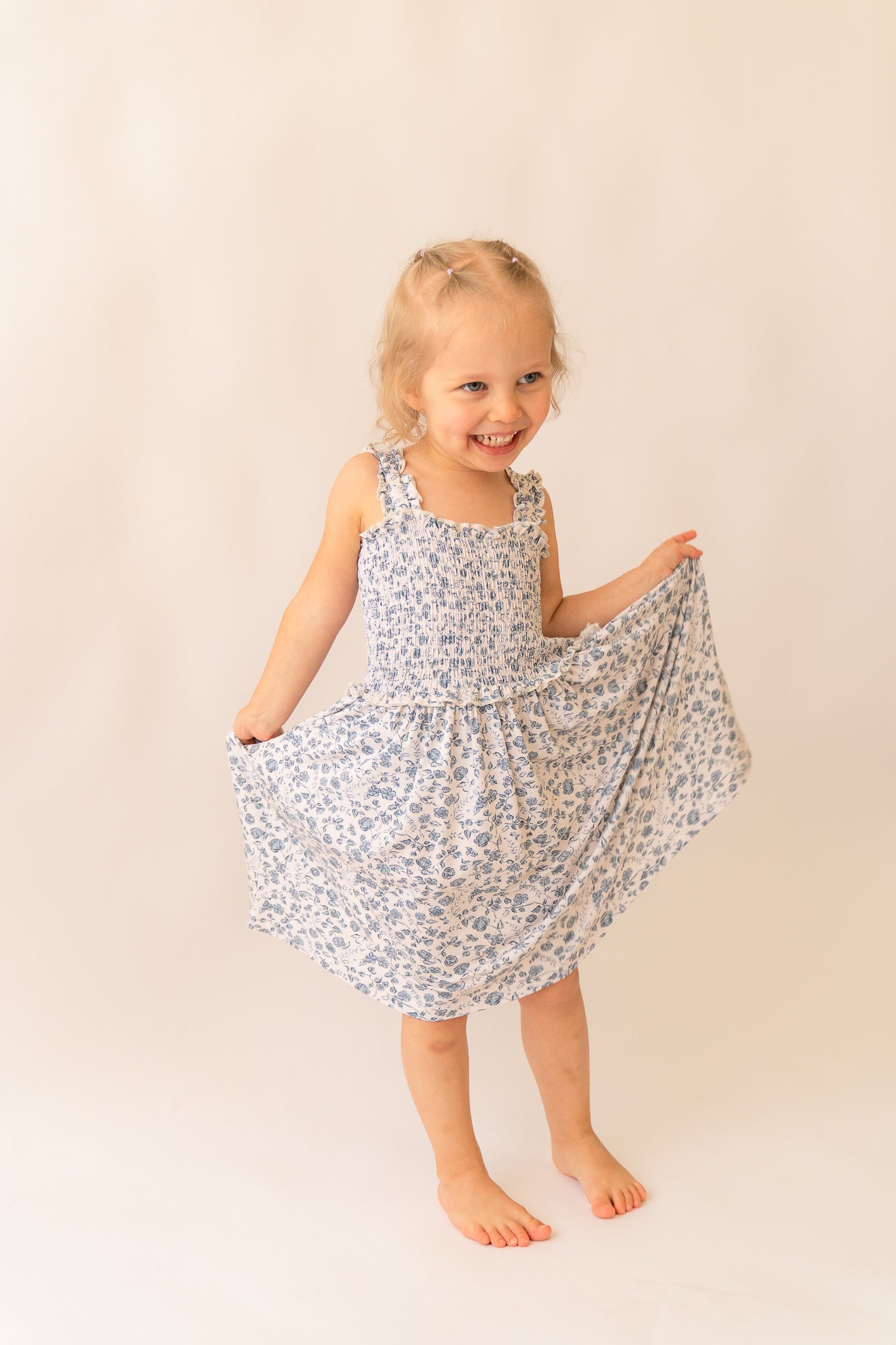 Vintage Floral | Bamboo Toddler Twirl Daywear Dress