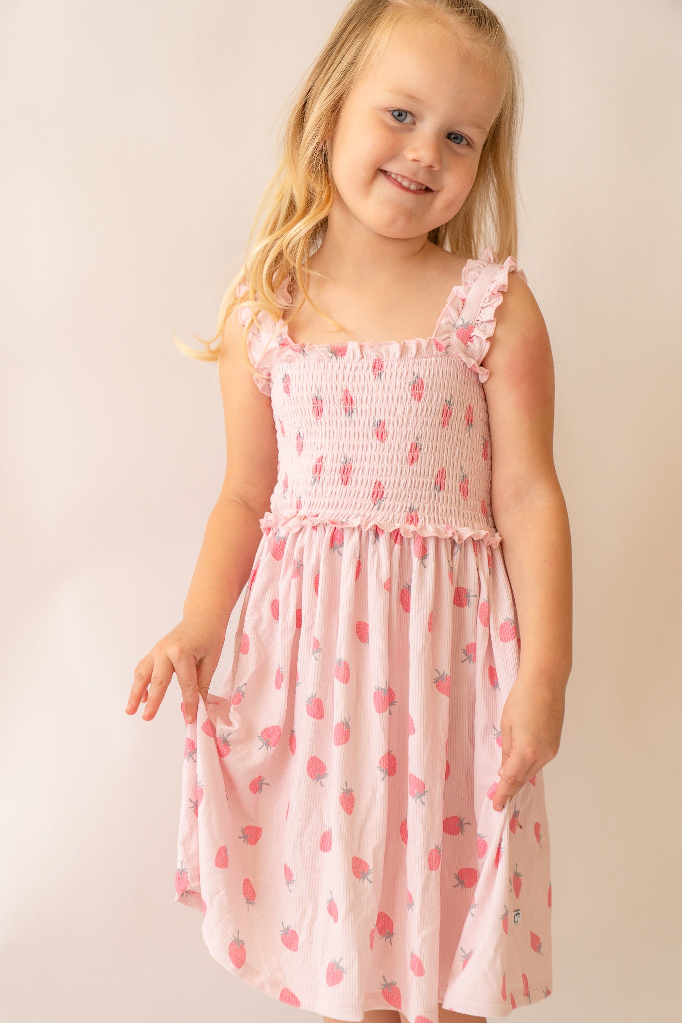 Strawberry | Bamboo Toddler Twirl Daywear Dress