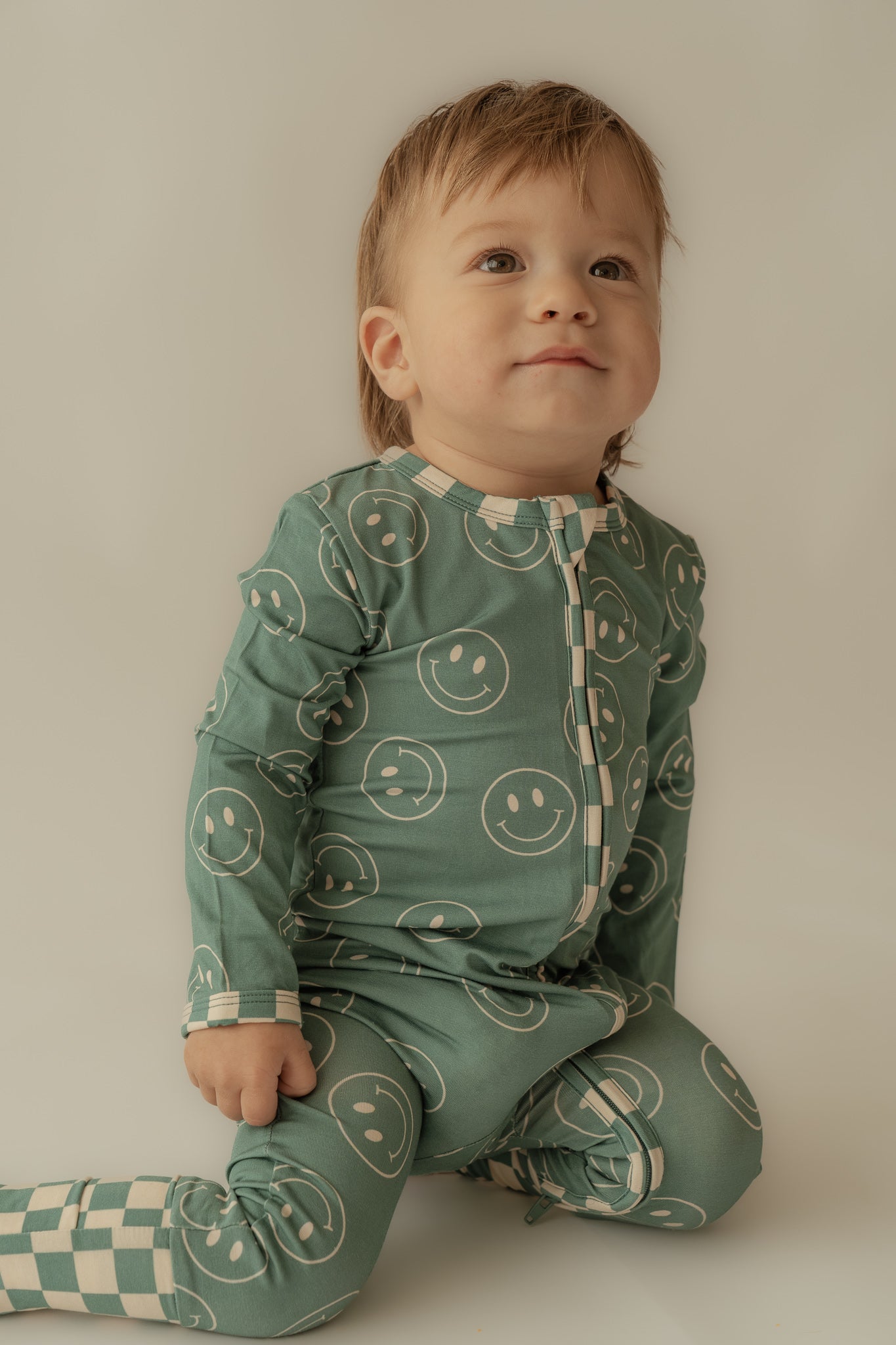 Smiley | Bamboo Zip Romper