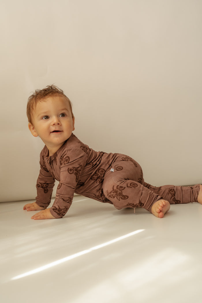 Dirt bike | Bamboo Zip Romper