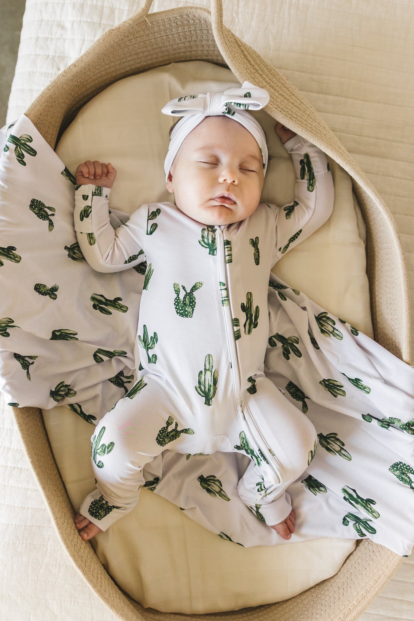 Cactus Swaddle/Beanie Set