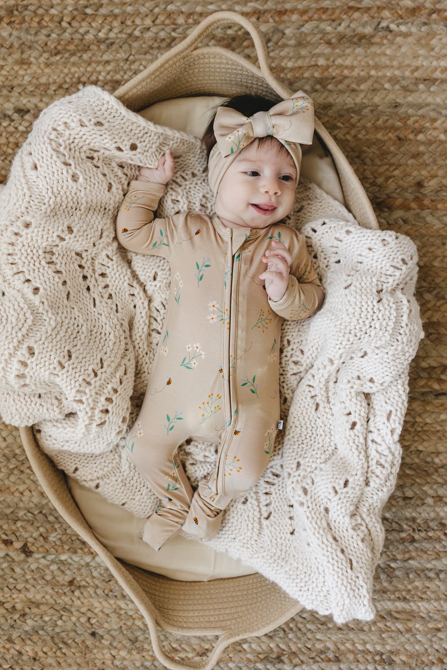 Bee | Bamboo Zip Romper
