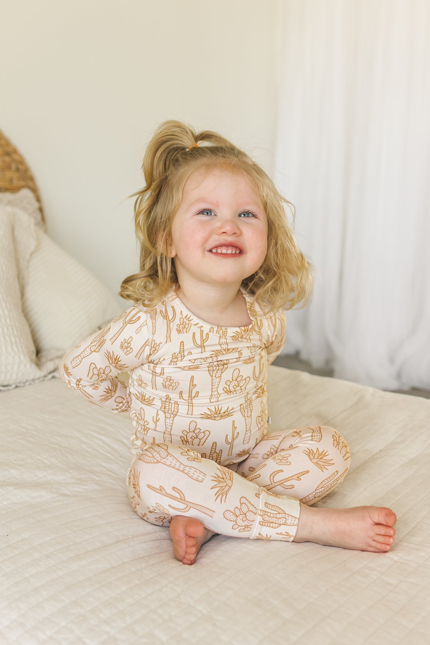 Cream Cactus | Two Piece Pajama