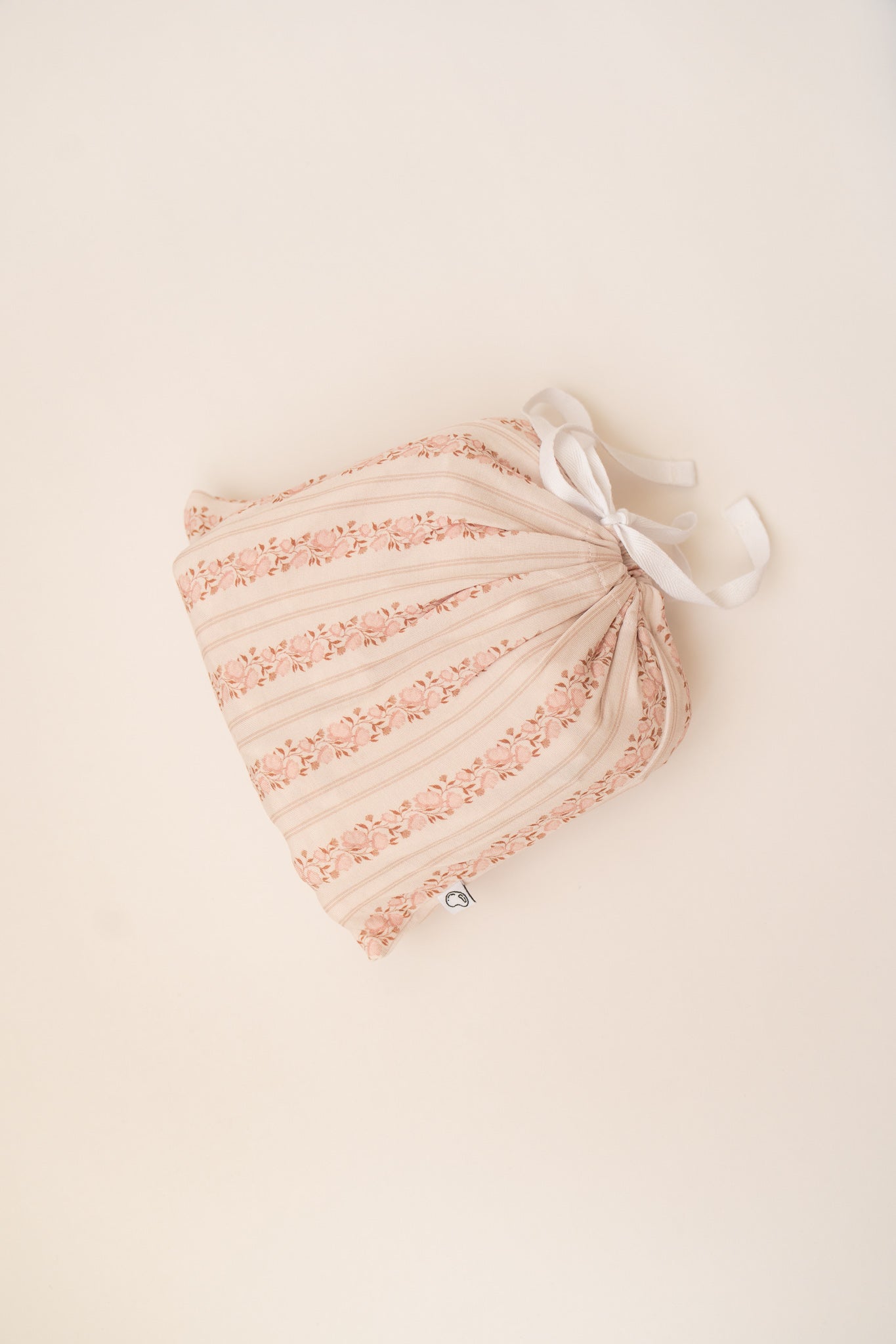 Pink Floral Swaddle/Beanie Set