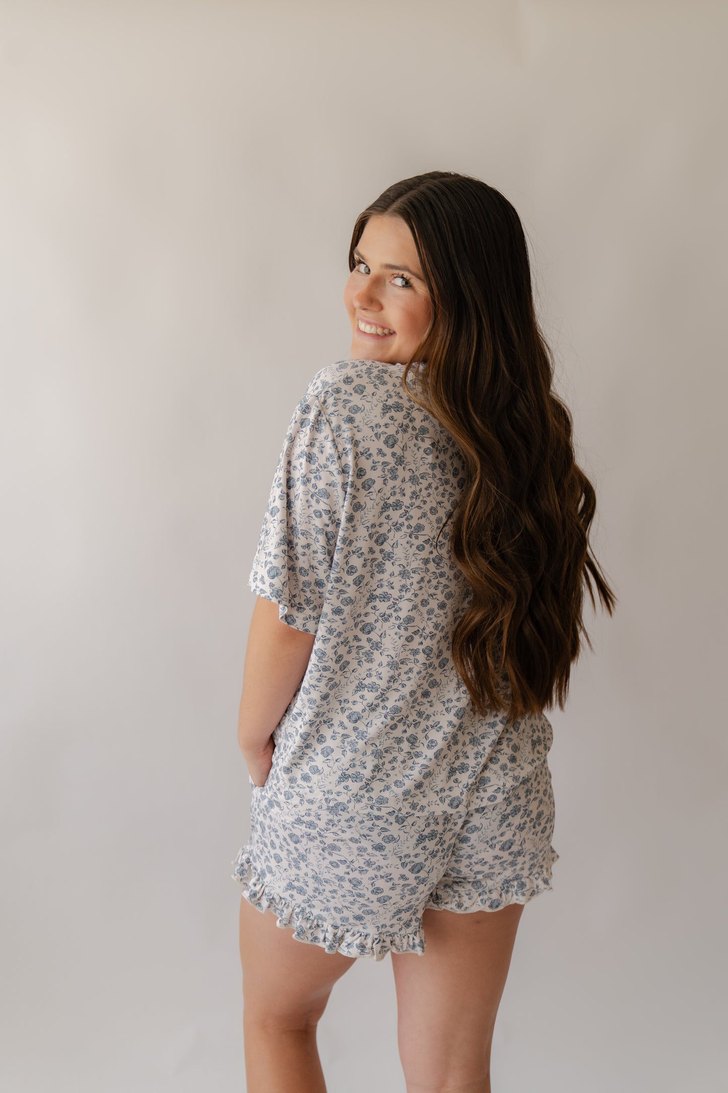Vintage Floral | Adult Women's Bamboo Short Set