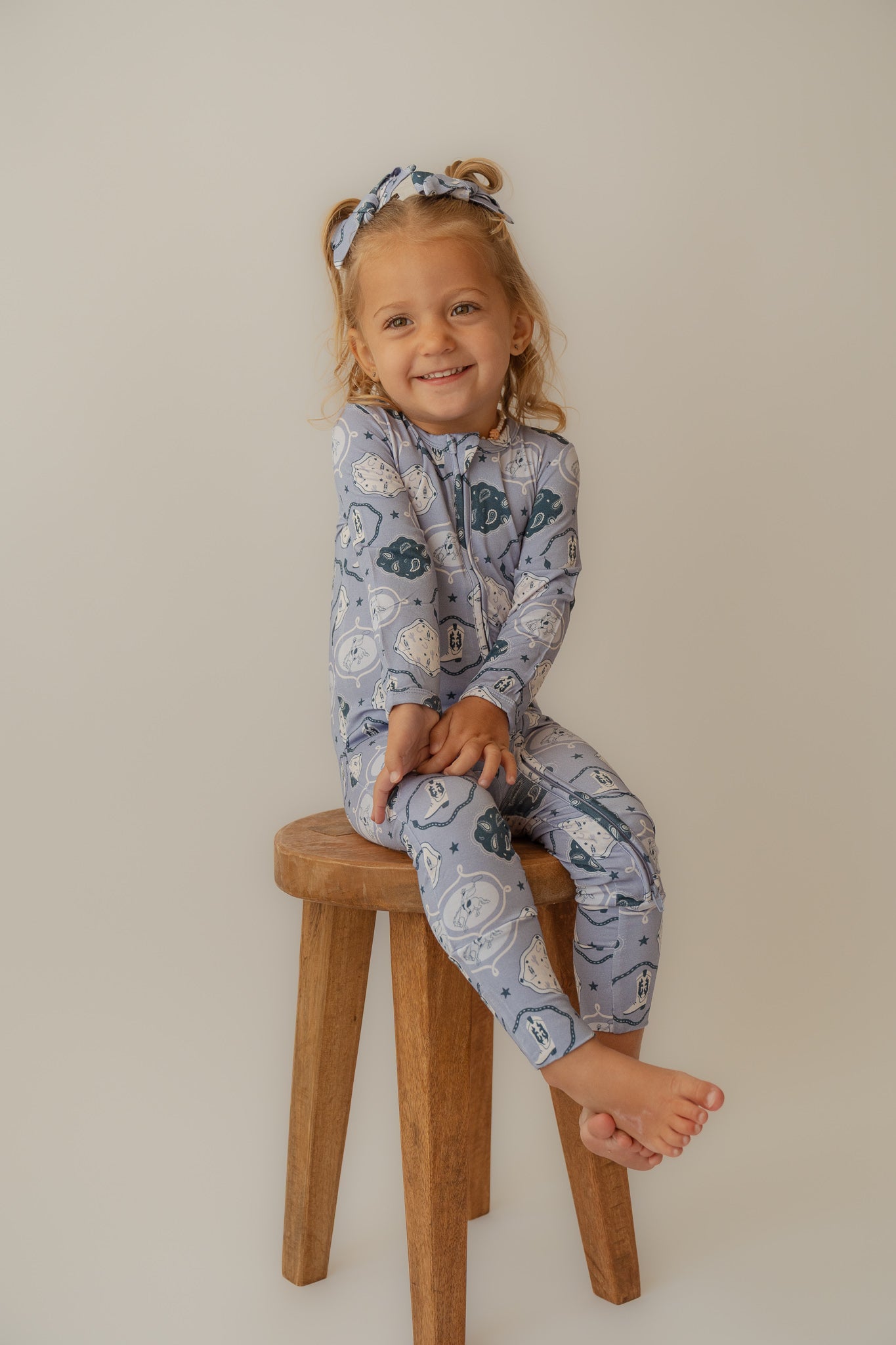 Western | Bamboo Zip Romper