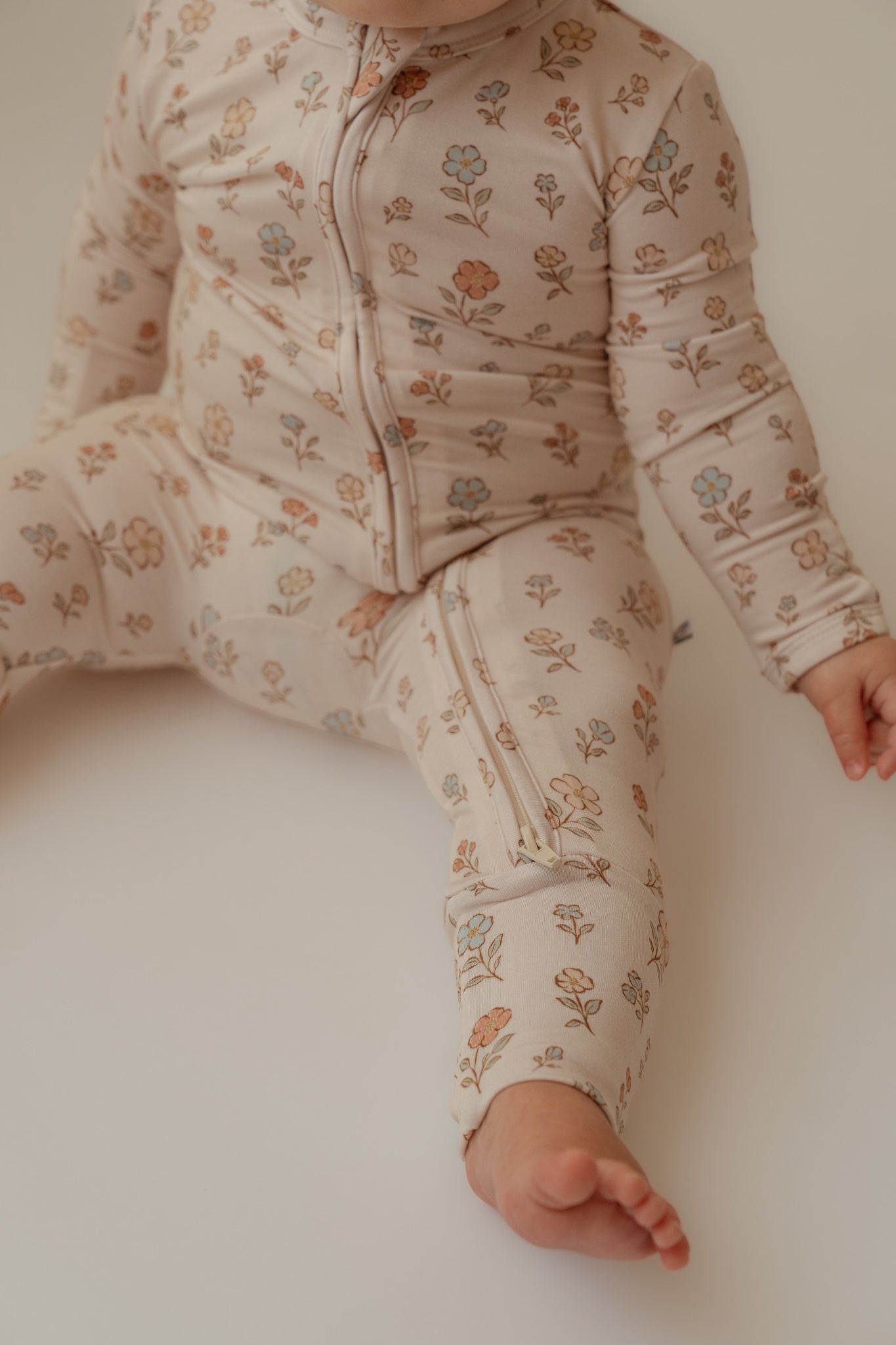Vintage Floral | Bamboo Zip Romper