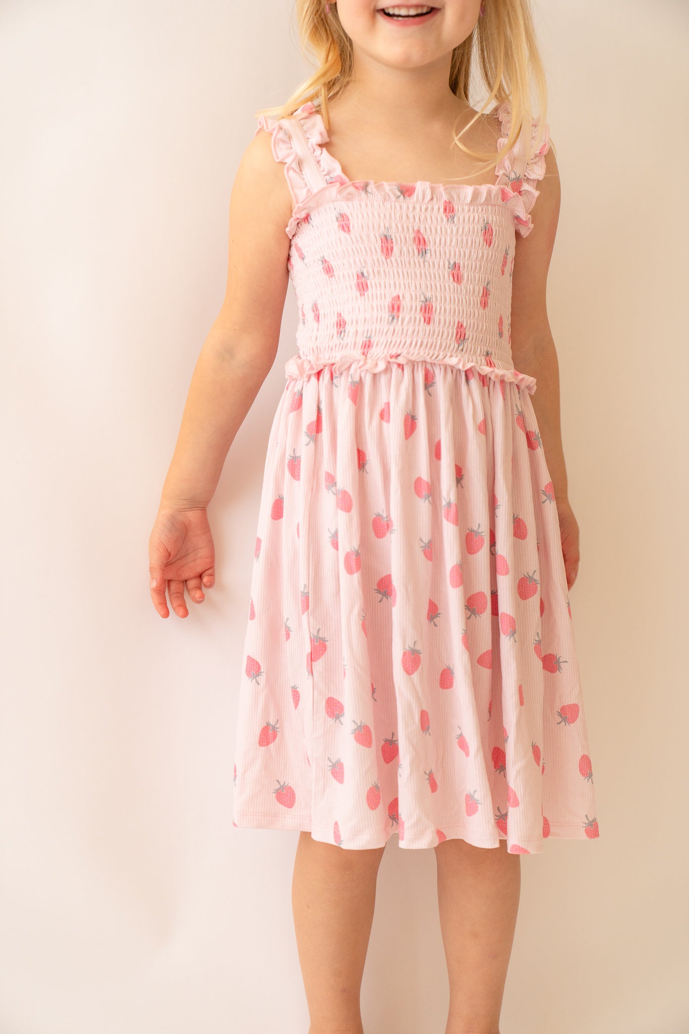 Strawberry | Bamboo Toddler Twirl Daywear Dress