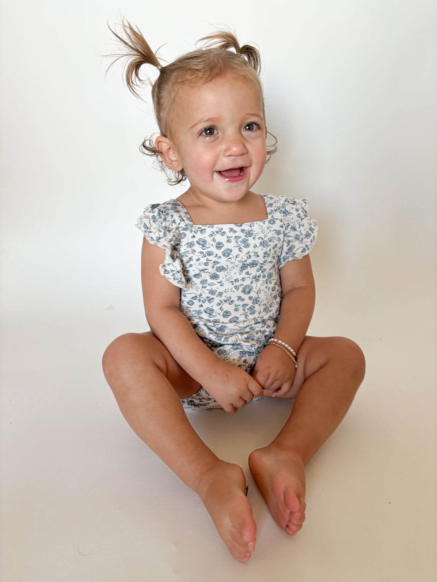 Vintage Floral  | Bamboo Daywear Ruffle Romper