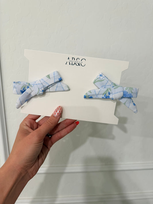 Dainty Floral | Bamboo Clip Bow