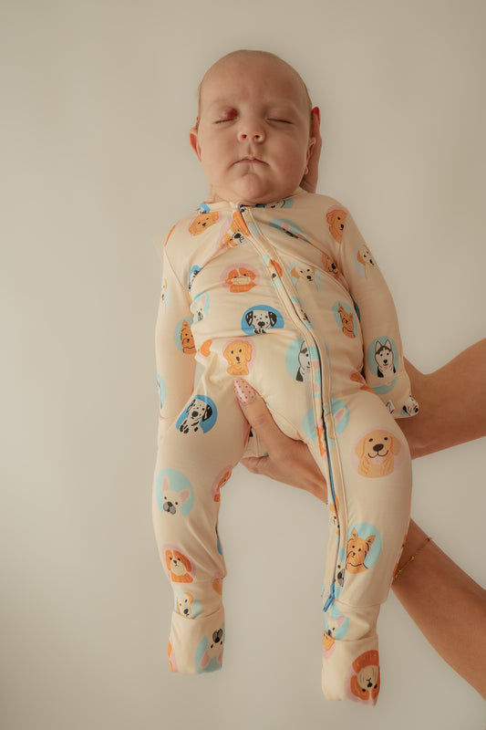 Puppy | Bamboo Zip Romper