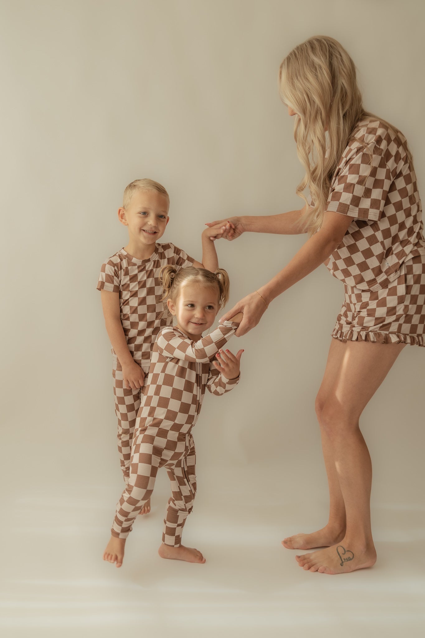 Checkerboard | Bamboo Zip Romper