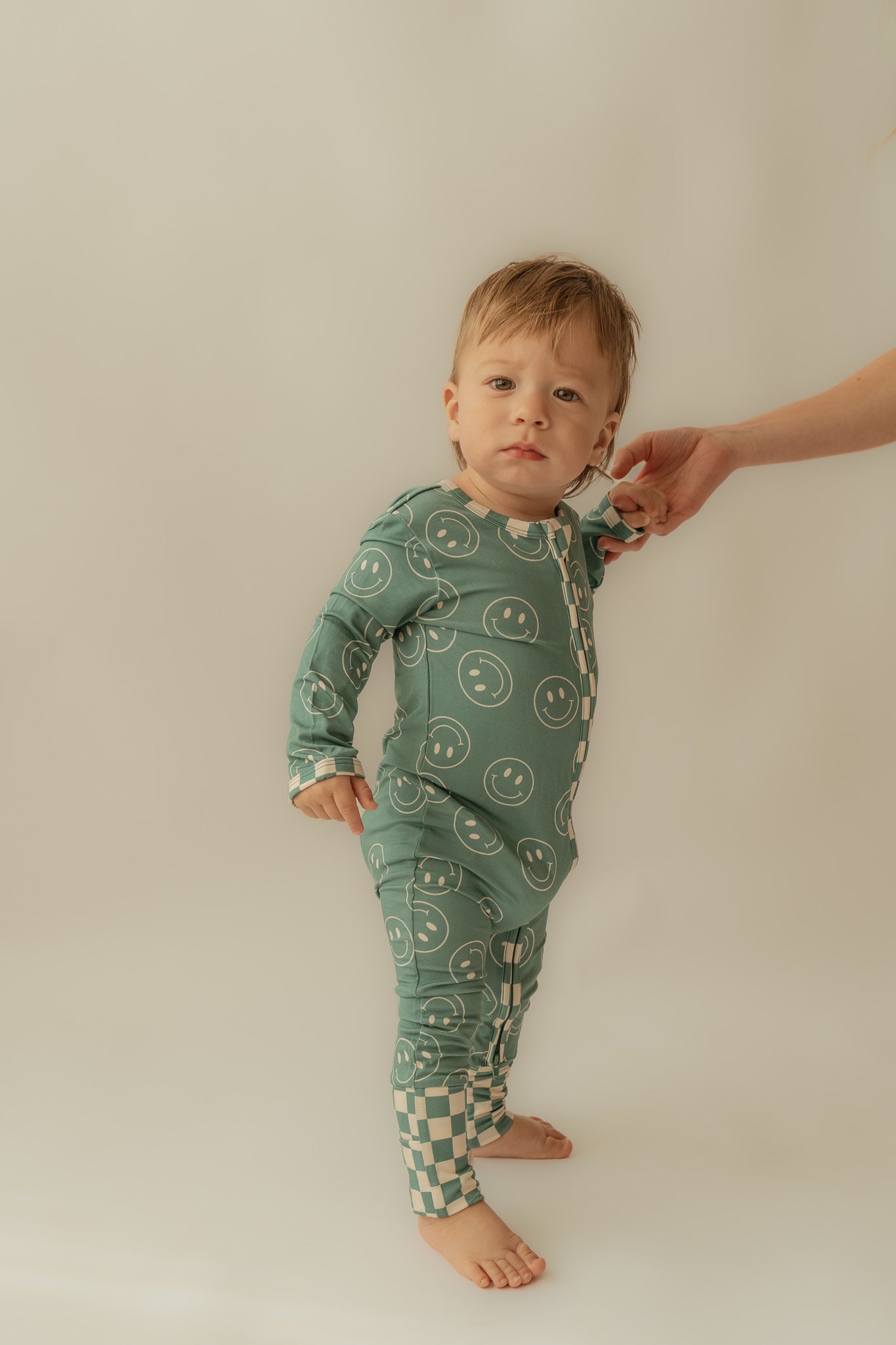 Smiley | Bamboo Zip Romper