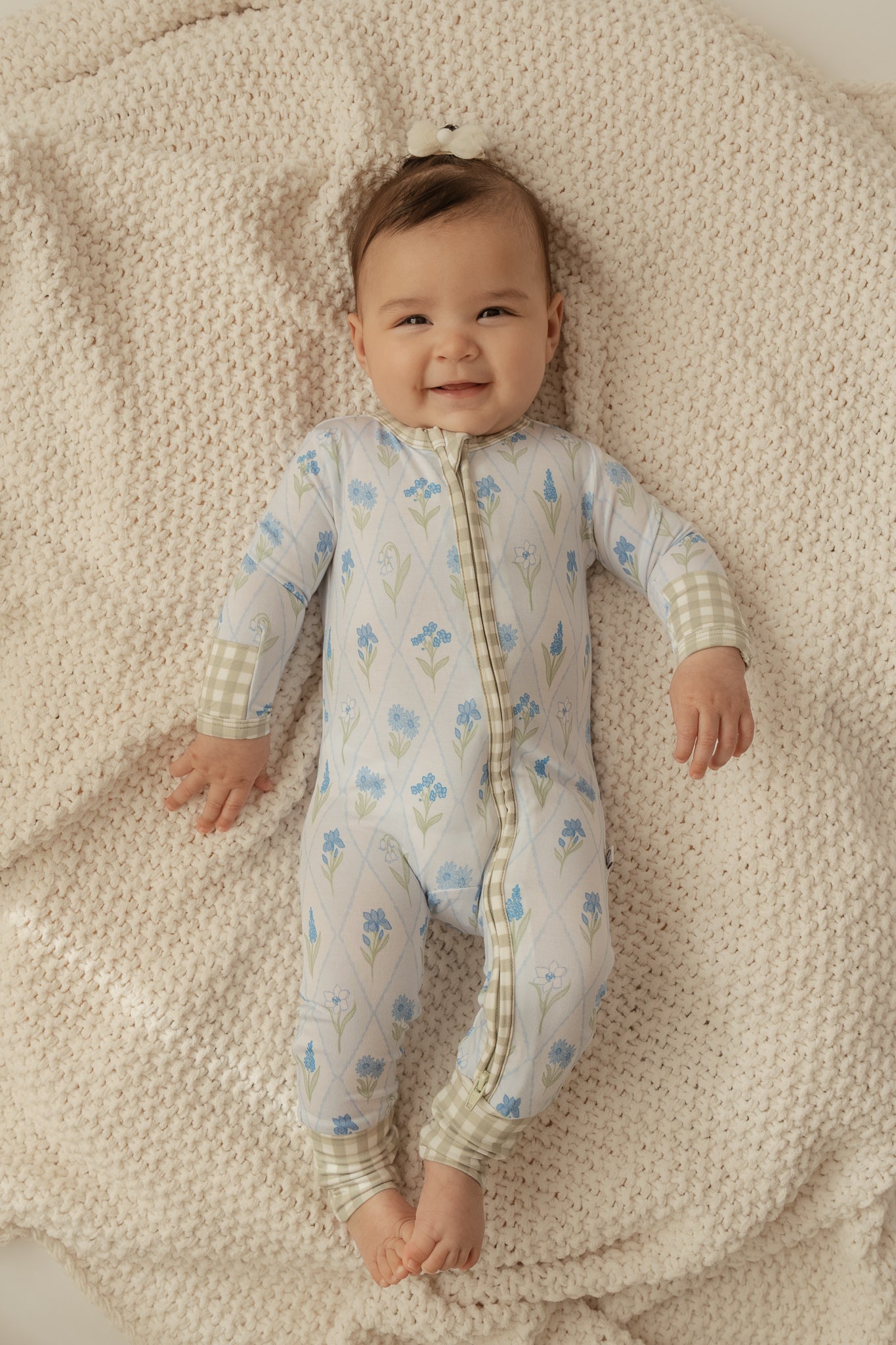 Dainty Floral | Bamboo Zip Romper