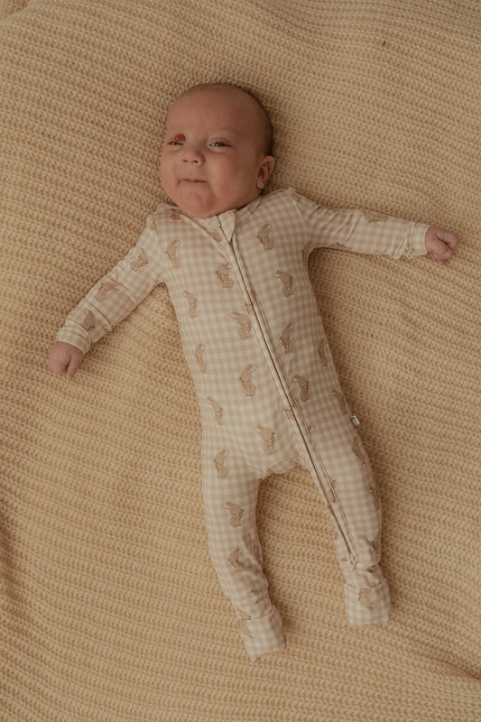 Bunny | Bamboo Zip Romper
