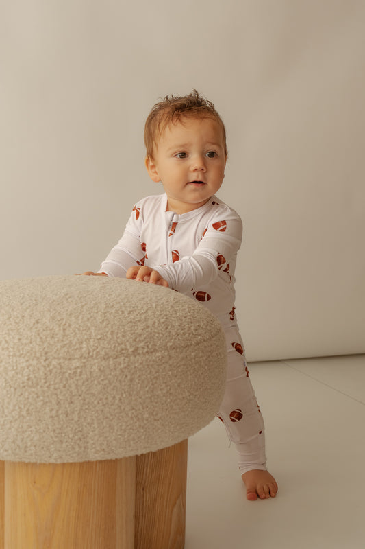 Football Game Day | Bamboo Zip Romper