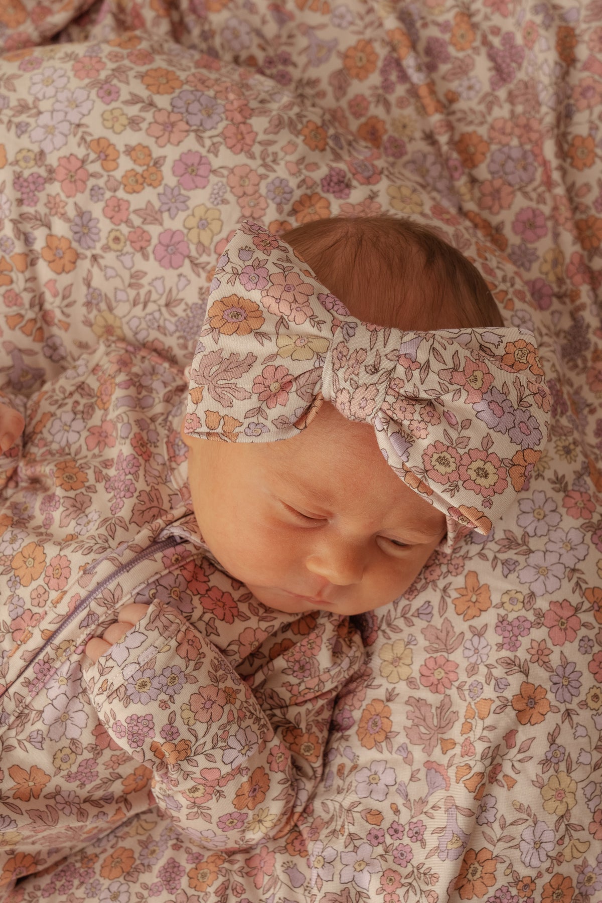 Lavender Flower Garden | Headband Bow