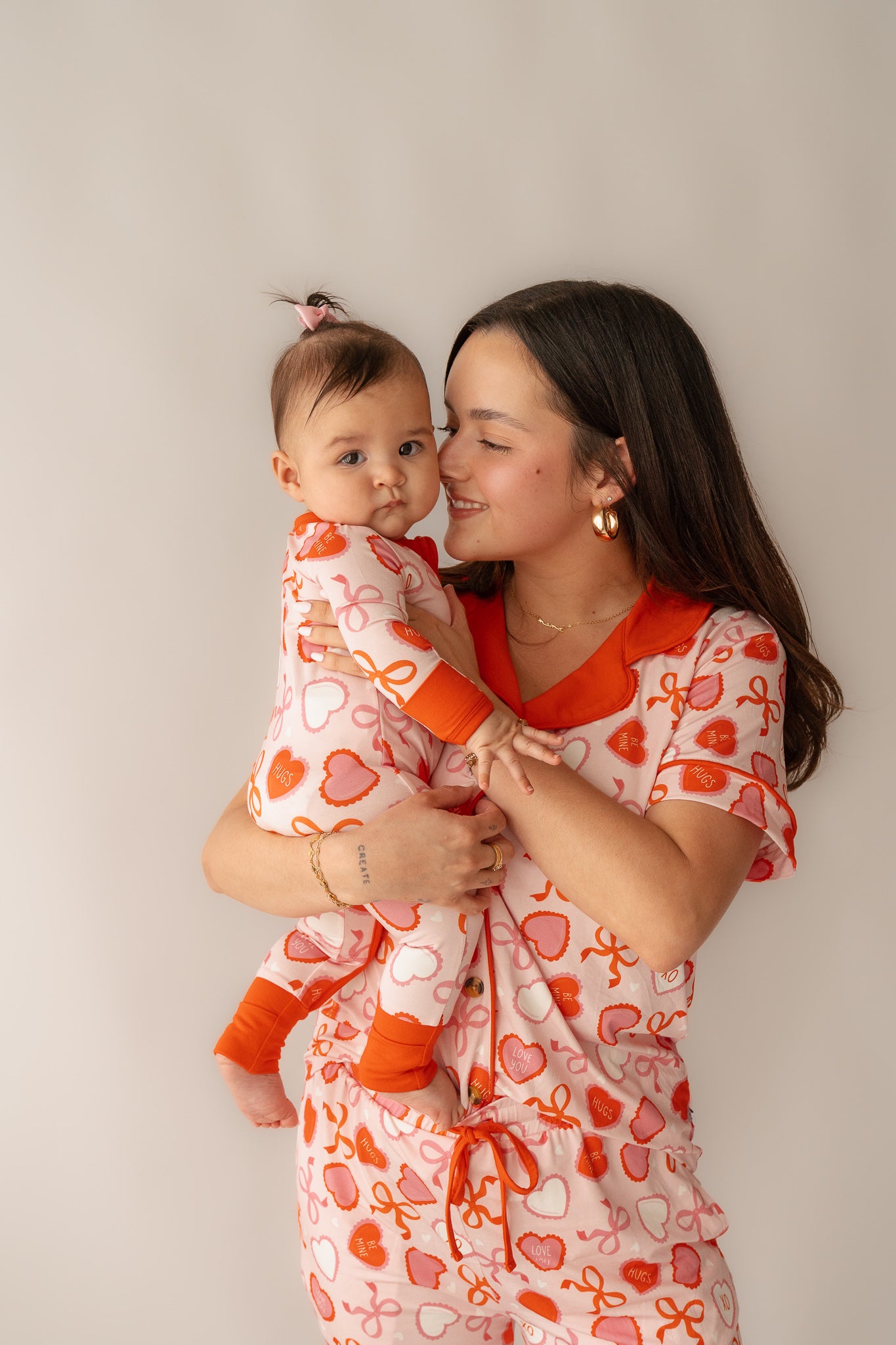 Bow's & Heart's Valentine| Bamboo Zip Romper