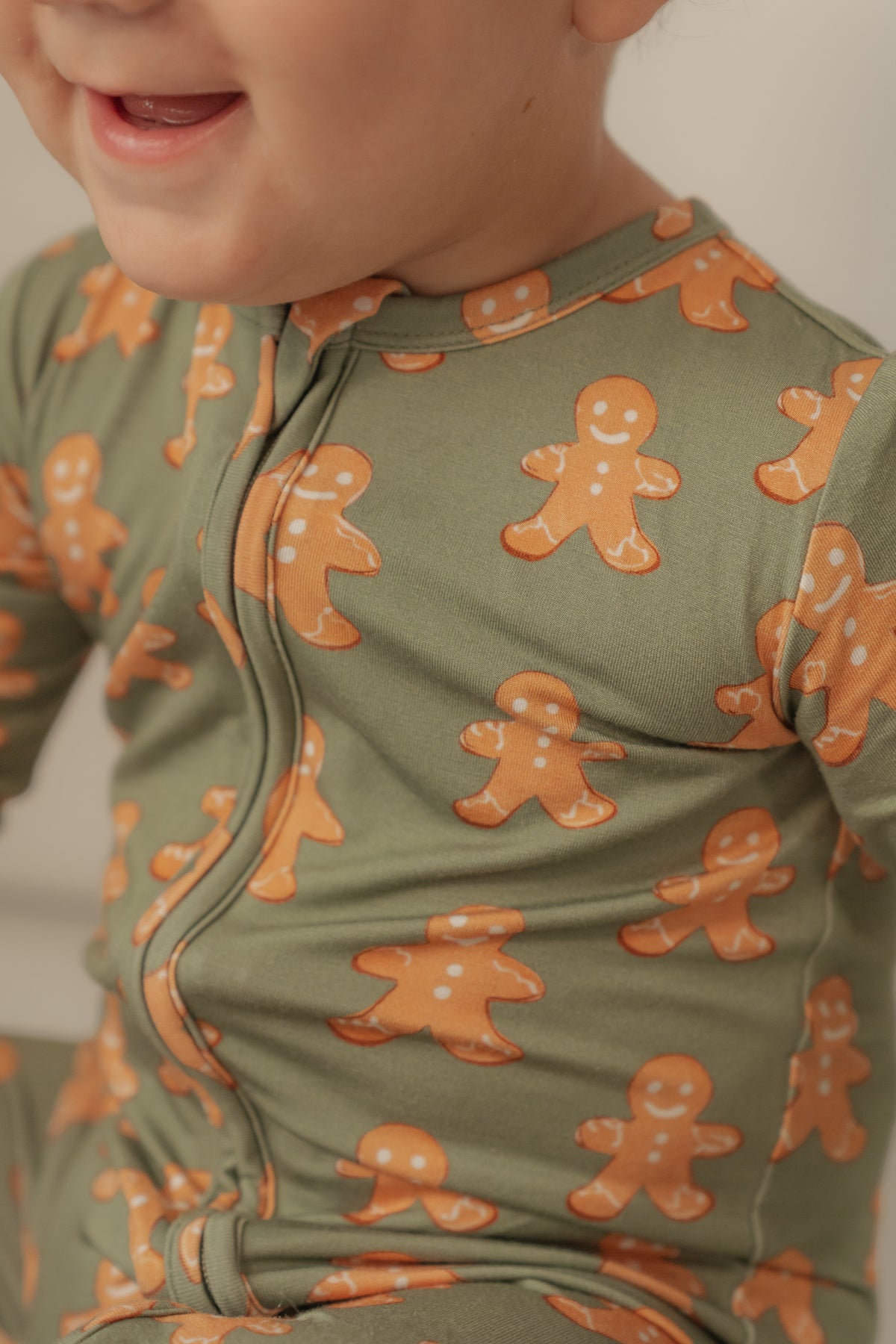 Gingerbread Christmas | Bamboo Zip Romper