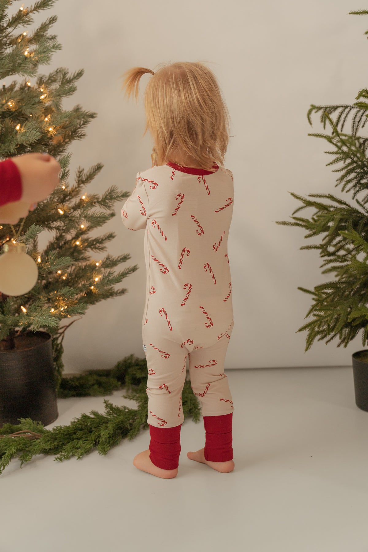 Candy Cane | Bamboo Zip Romper
