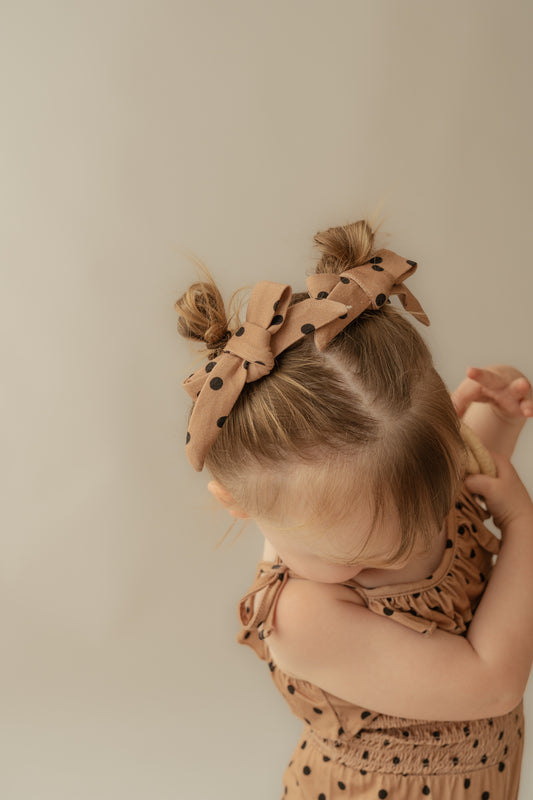 Polka Dot Sunshine | Clip Bow
