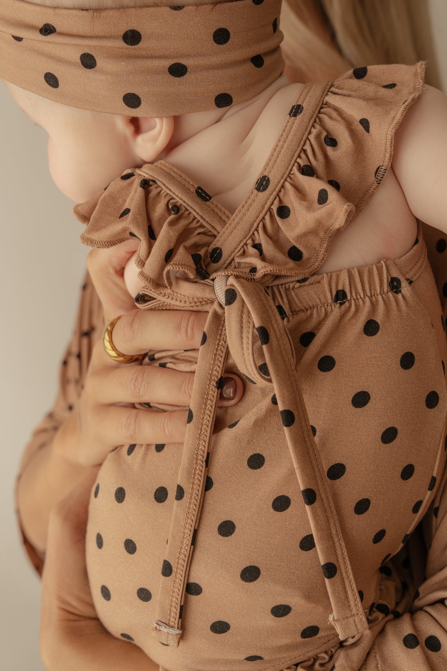 Polka Dot Sunshine | Ruffle Romper