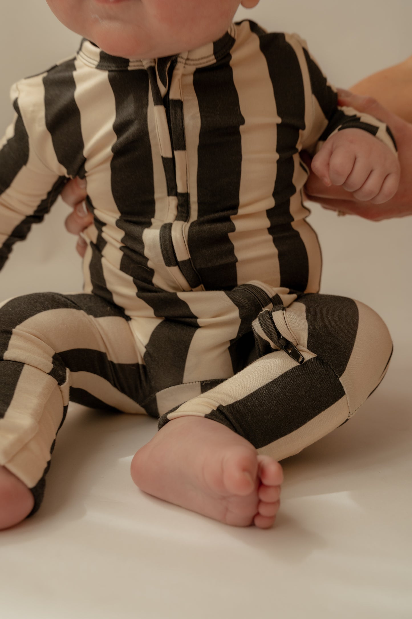 Stripes | Bamboo Zip Romper