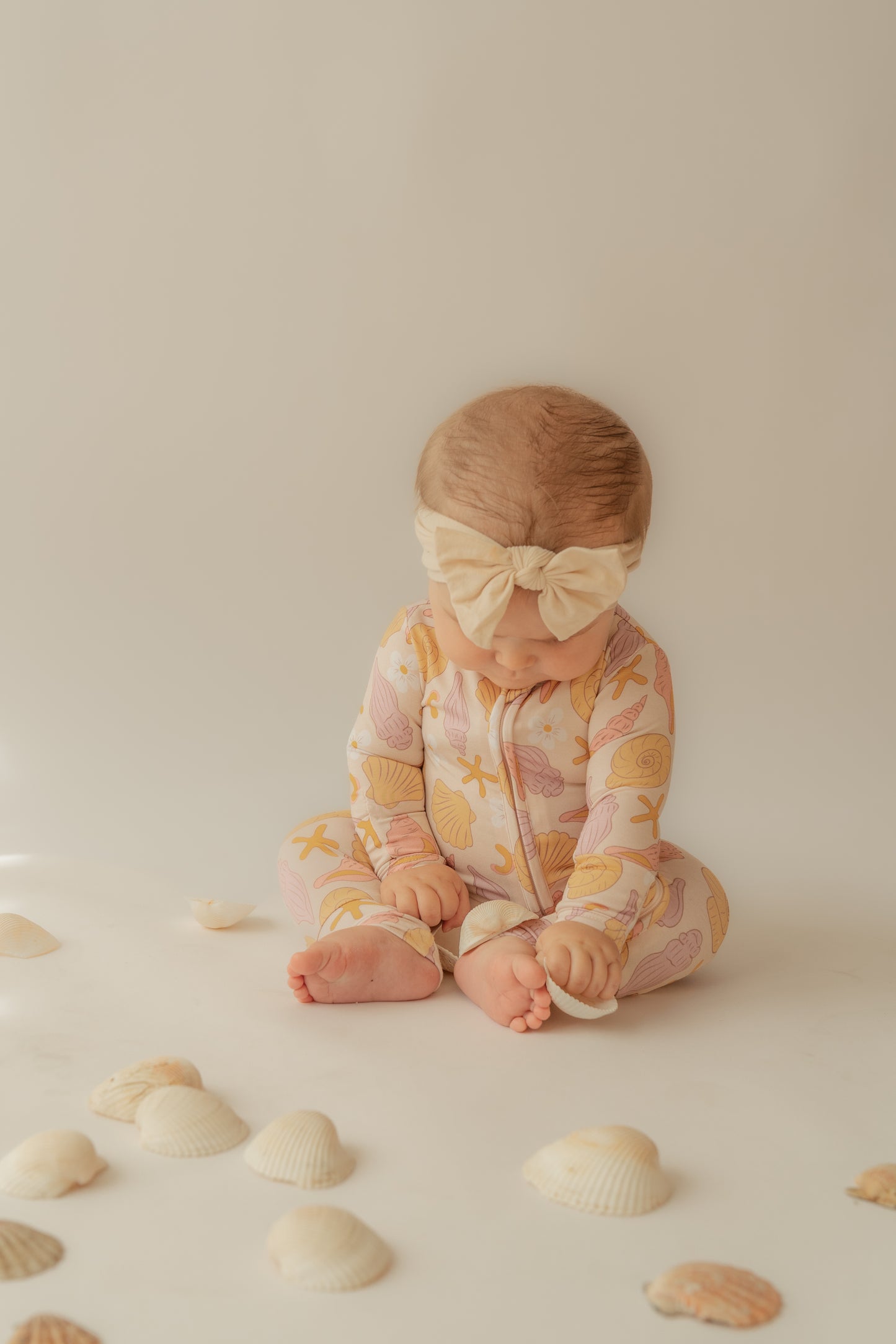 Seashell Sweetie | Bamboo Zip Romper