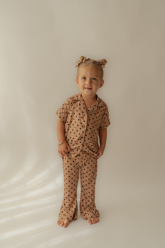 Polka Dot Sunshine | Bamboo Two Piece Pajama