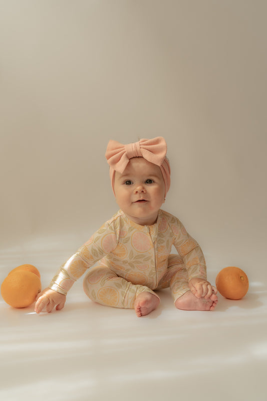 Citrus Bloom | Bamboo Zip Romper