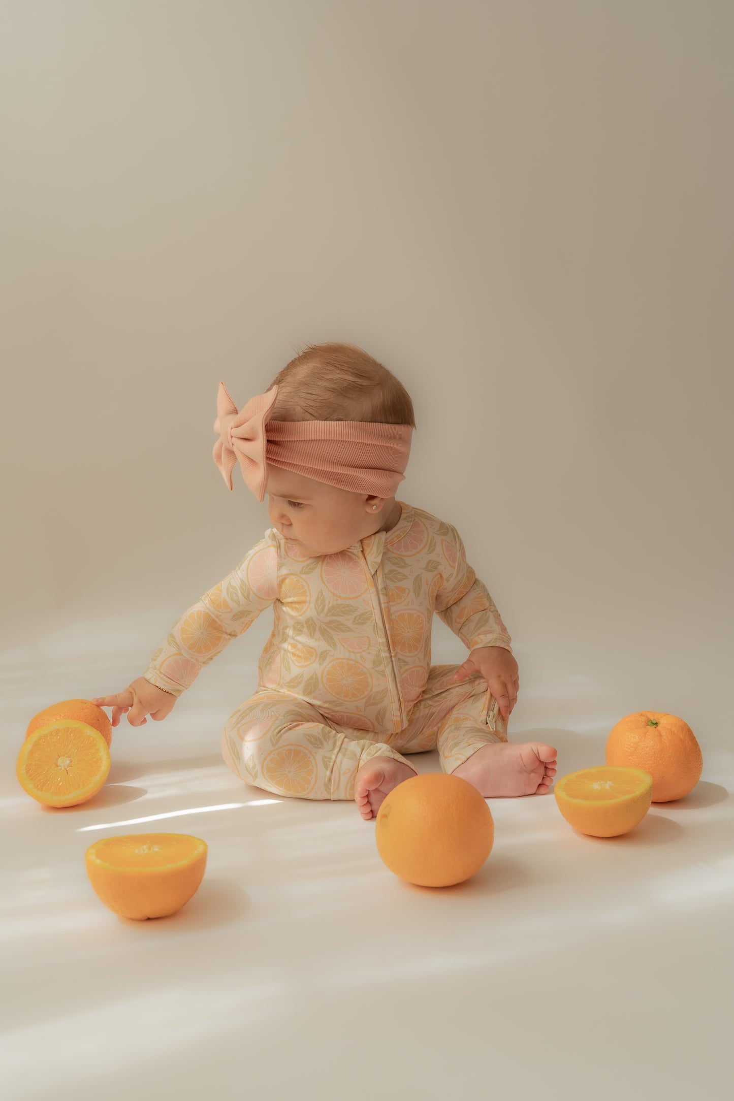 Citrus Bloom | Bamboo Zip Romper