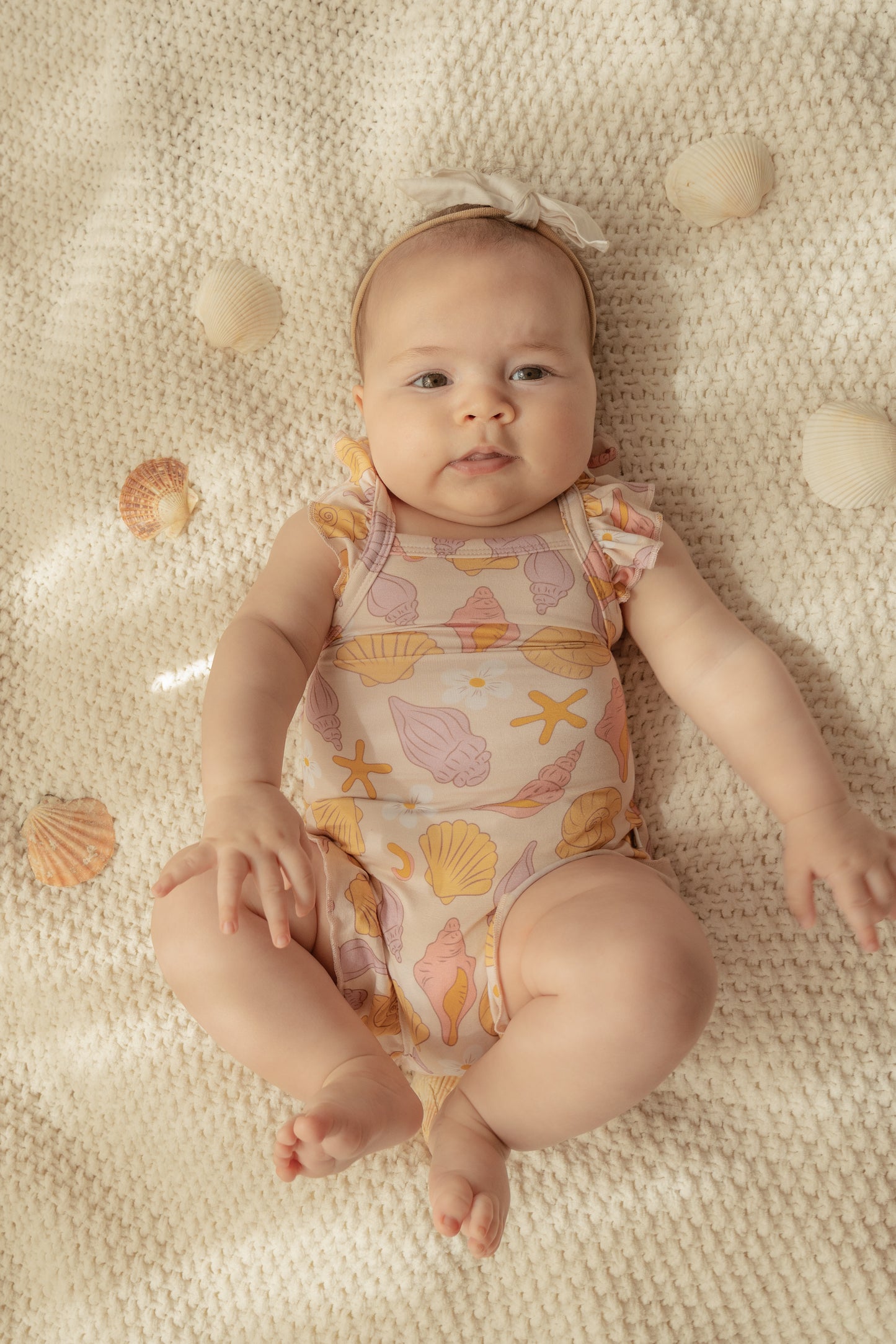 Seashell Sweetie | Ruffle Romper
