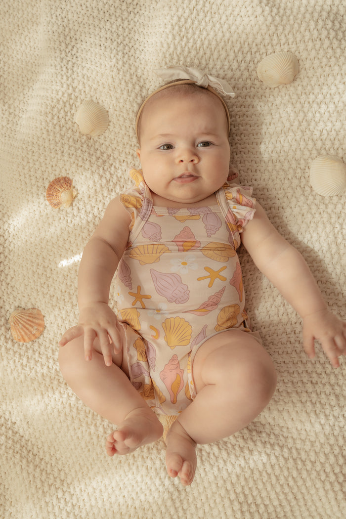 Seashell Sweetie | Ruffle Romper
