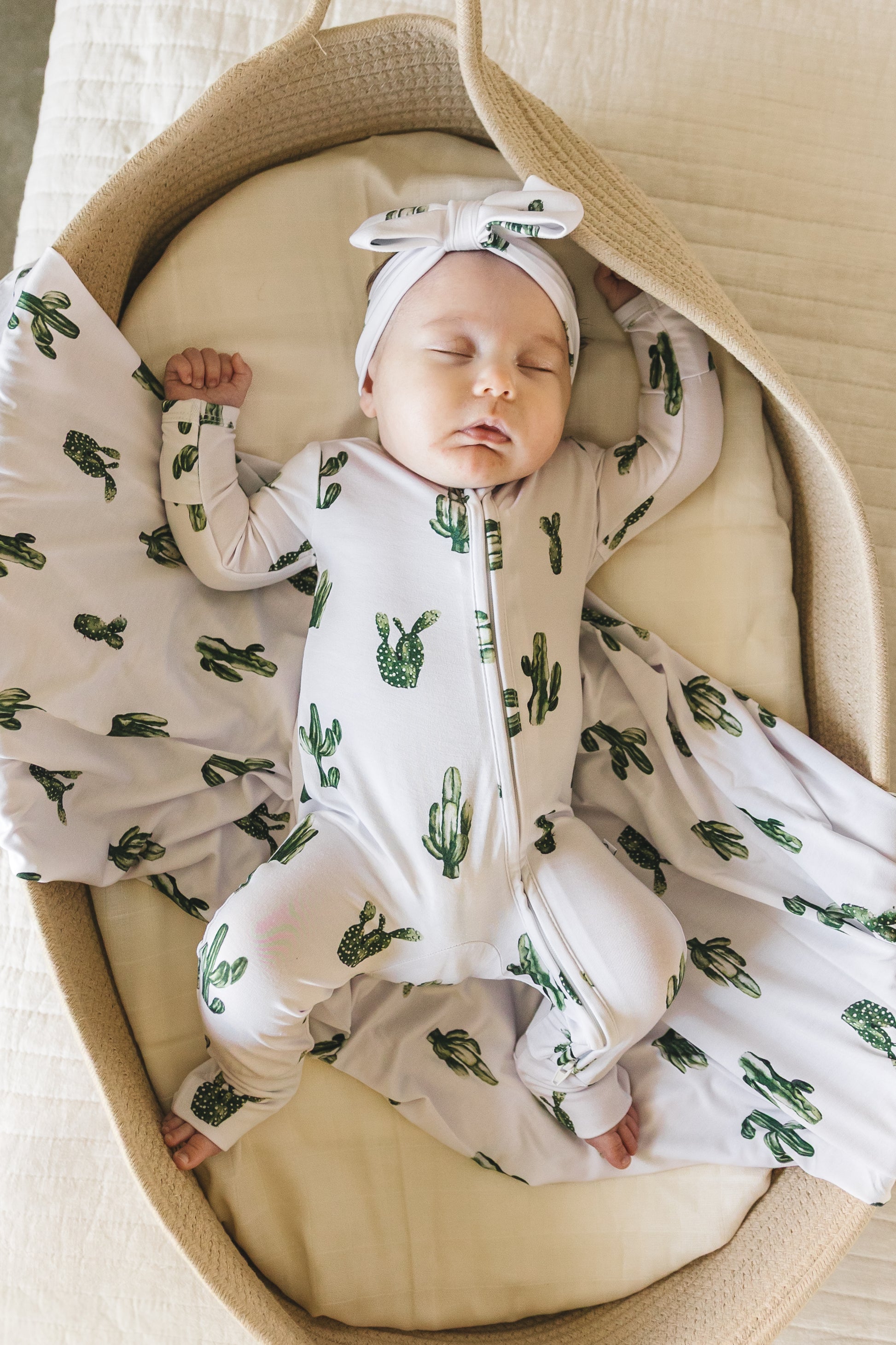 Cactus Swaddle/Beanie Set – Annie Bean And Co - Main Image