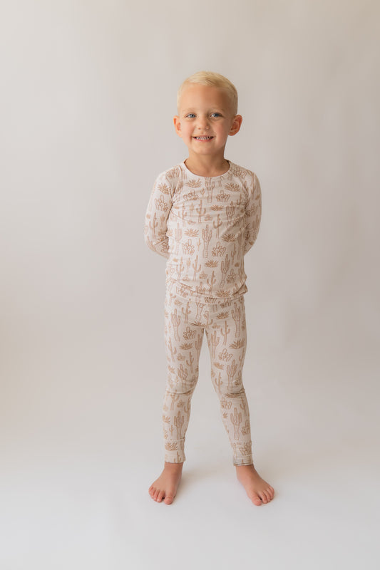 Cream Cactus | Two Piece Pajama
