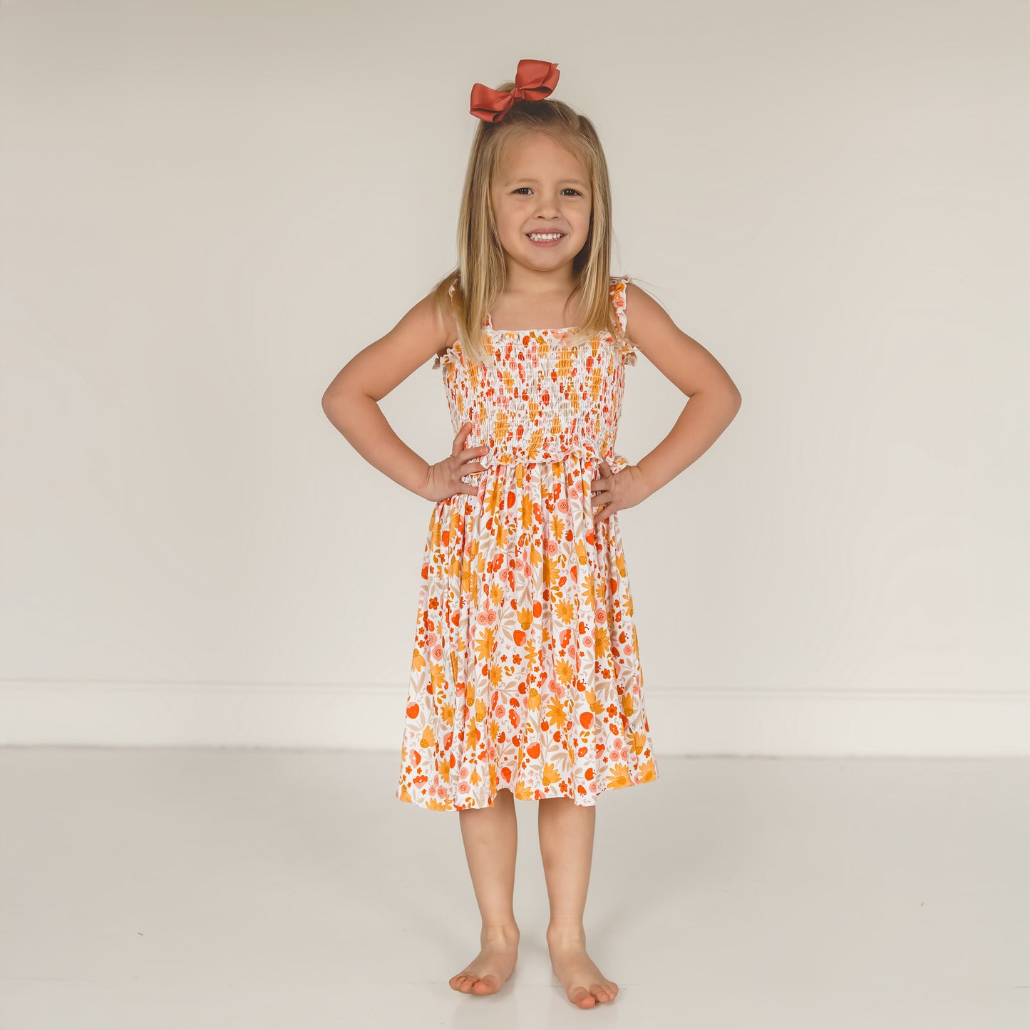 Boho Floral | Bamboo Toddler Twirl Daywear Dress