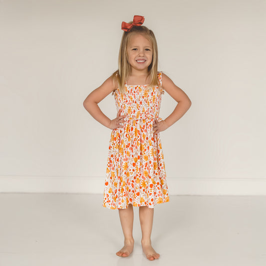 Boho Floral | Bamboo Toddler Twirl Daywear Dress