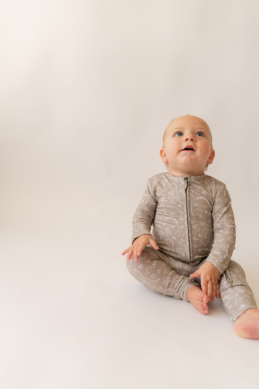 Dinosaur | Bamboo Zip Romper