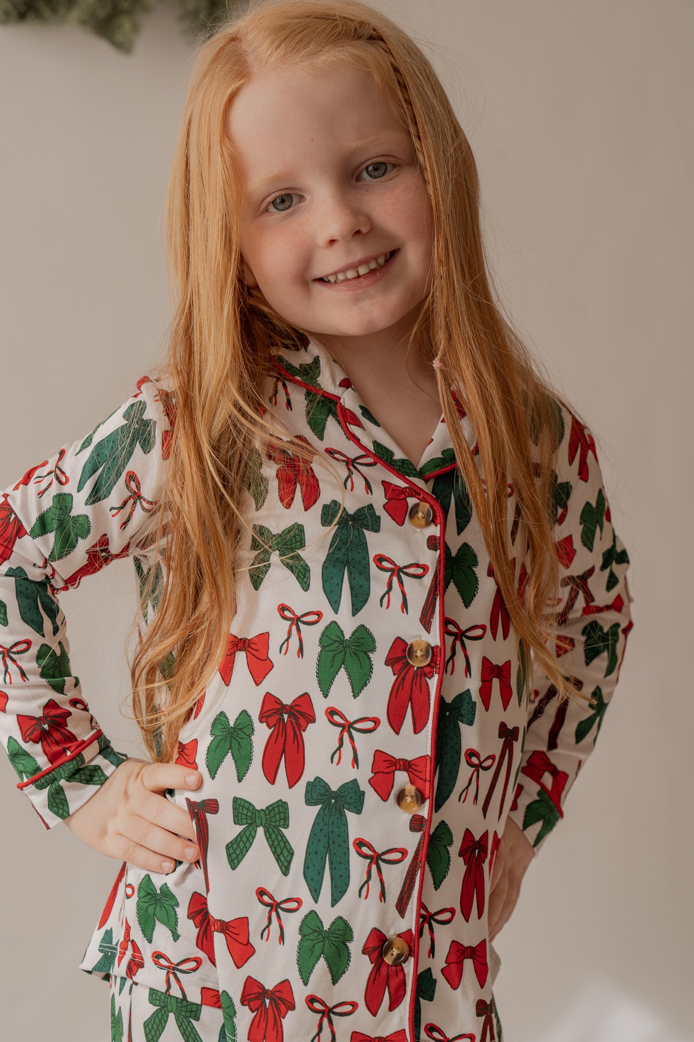 Christmas Bow's | Flare Bamboo Two Piece Pajama