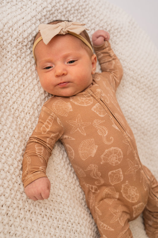 Summertime Seashell | Bamboo Zip Romper