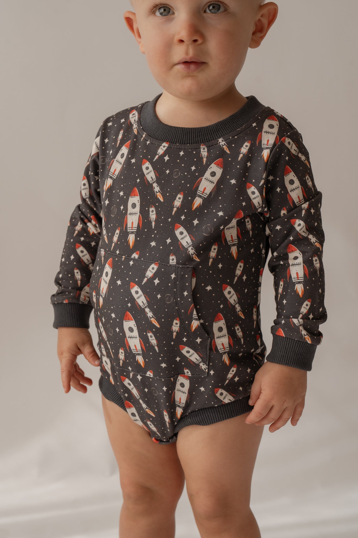 Rocket Ship | Sweatshirt Romper Daywear