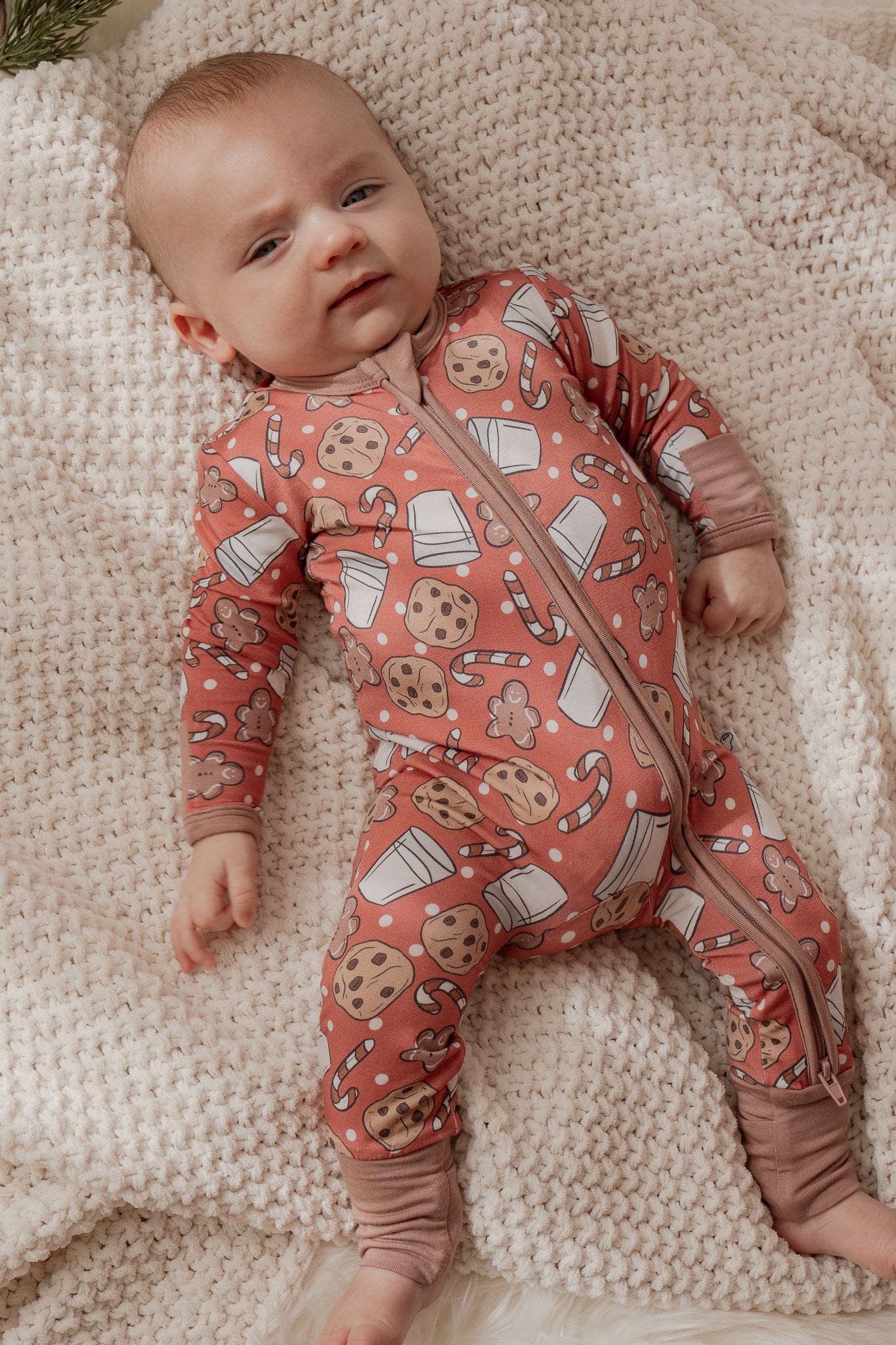 Cookies & Milk | Bamboo Zip Romper