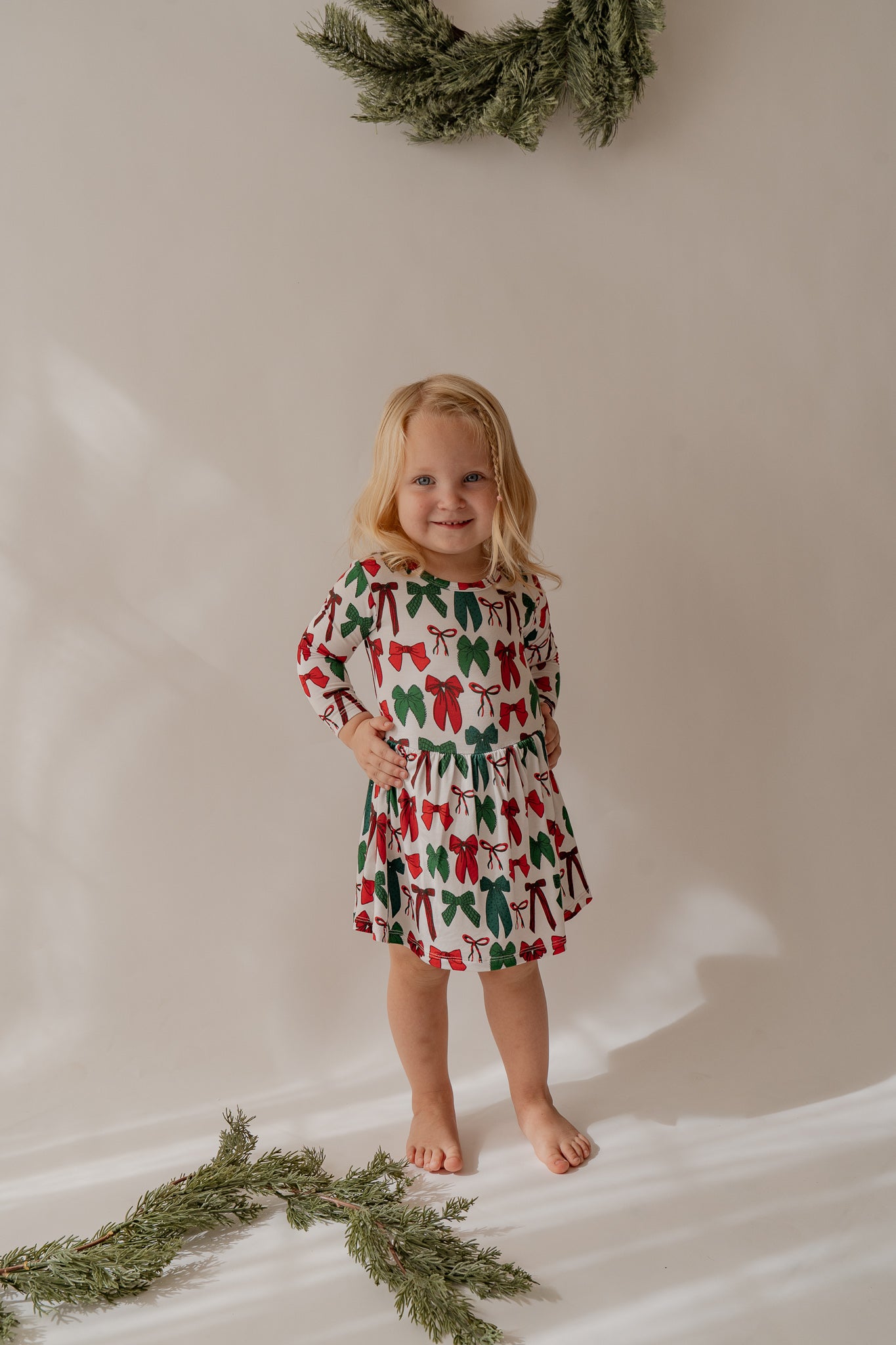 Christmas Bow's | Bamboo Twirl Daywear Dress