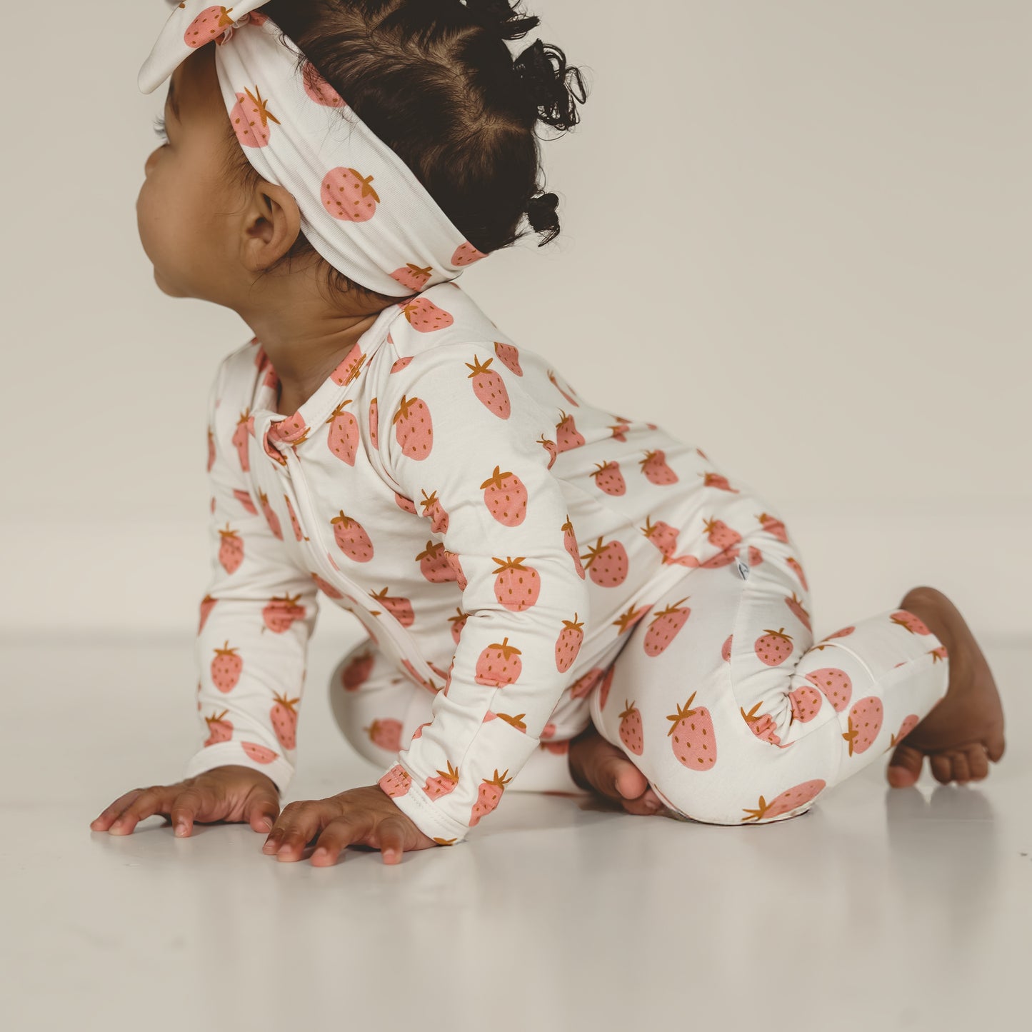 Strawberry | Bamboo Zip Romper