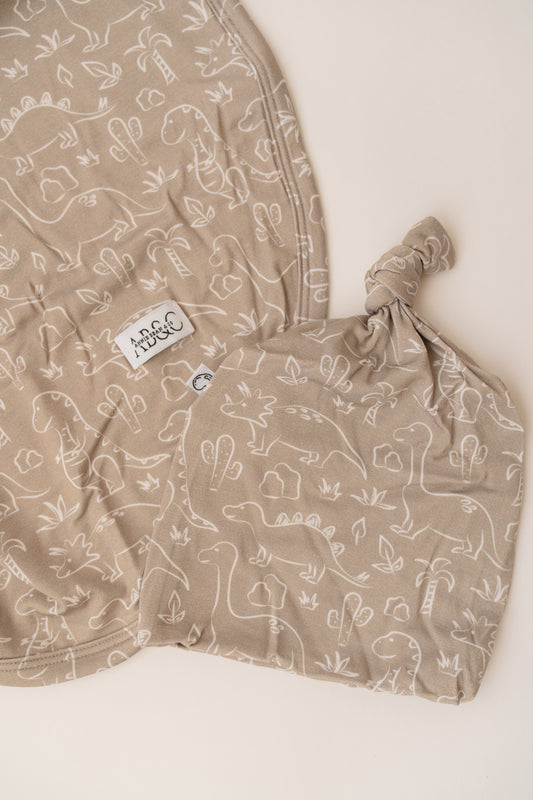 Dinosaur Swaddle/Beanie Set