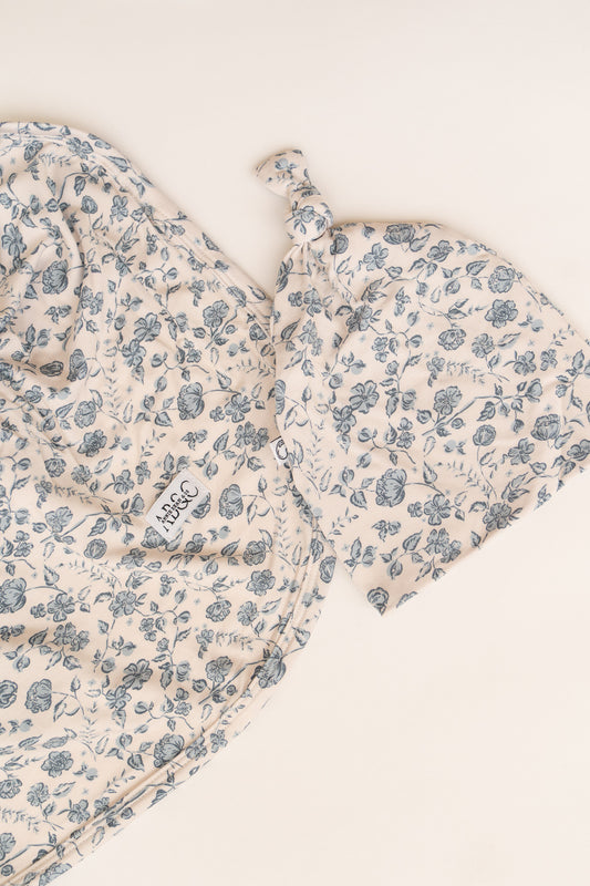 Vintage Floral Swaddle\Beanie Set