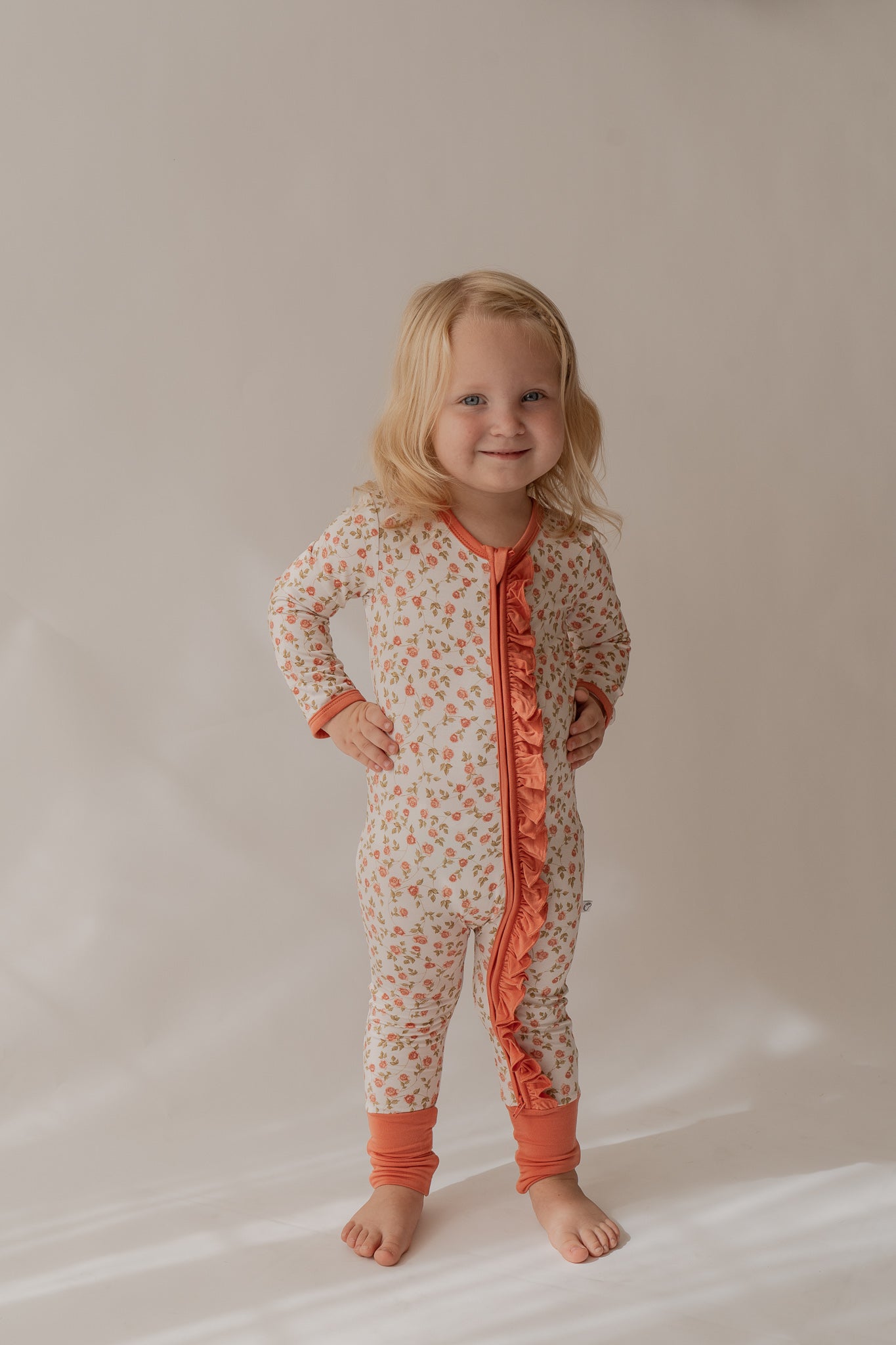 Everly Vintage Floral | Bamboo Zip Romper