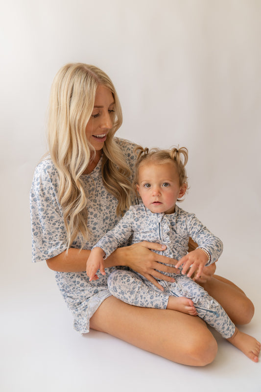 Vintage Floral | Bamboo Zip Romper