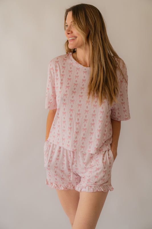Bow's | Adult Women's Bamboo Short Set